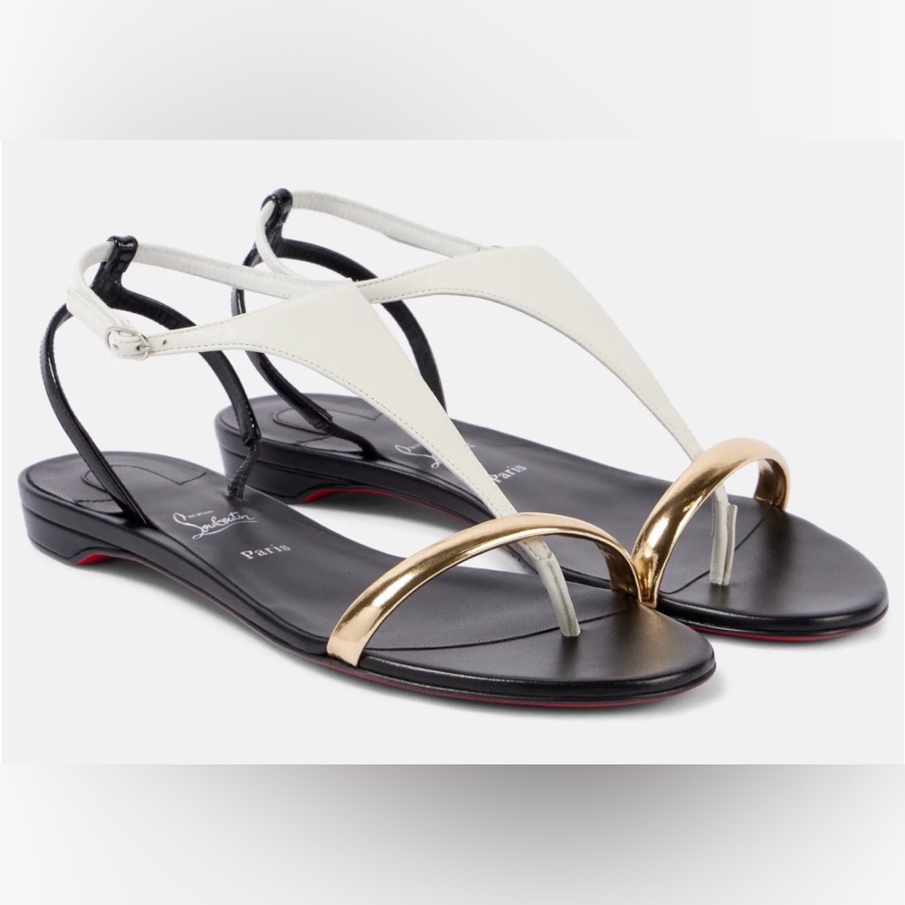 BRAND NEW IN BOX Authentic Christian Louboutin Athinita Flat Sandal Size 37.5
